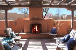 Back Patio with fireplace 